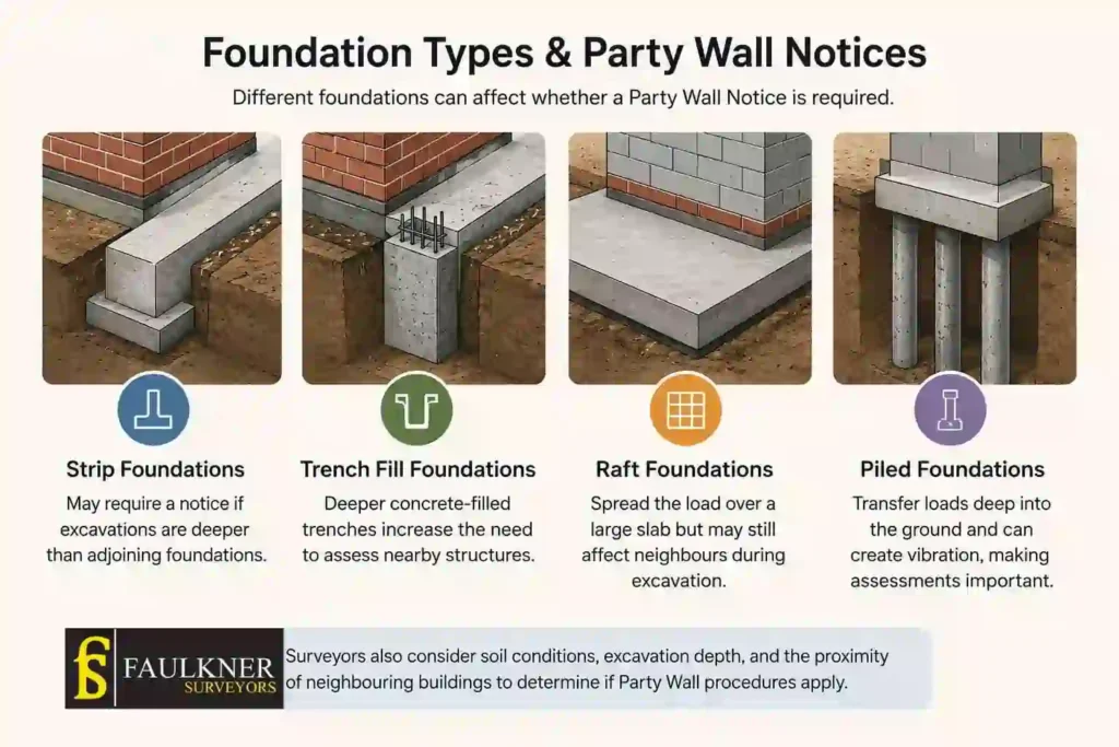 How Do Construction Methods Affect Party Wall Requirements? A Homeowner’s Guide 1 How Do Different Foundation Types Influence Party Wall Notices Romford?