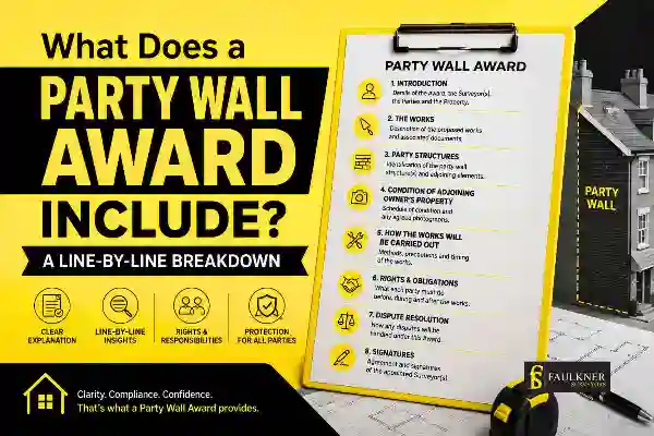 Party Wall Awards Explained Line-by-Line: What Property Owners and Neighbours Need to Know 1 What Does a Party Wall Award Include? A Line-by-Line Breakdown Romford